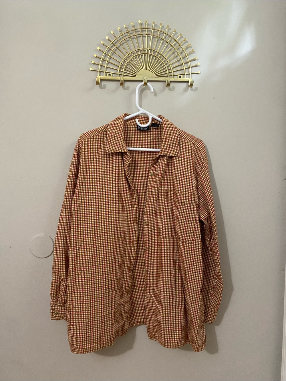 New York & Company Plaid Button-Up Shirt